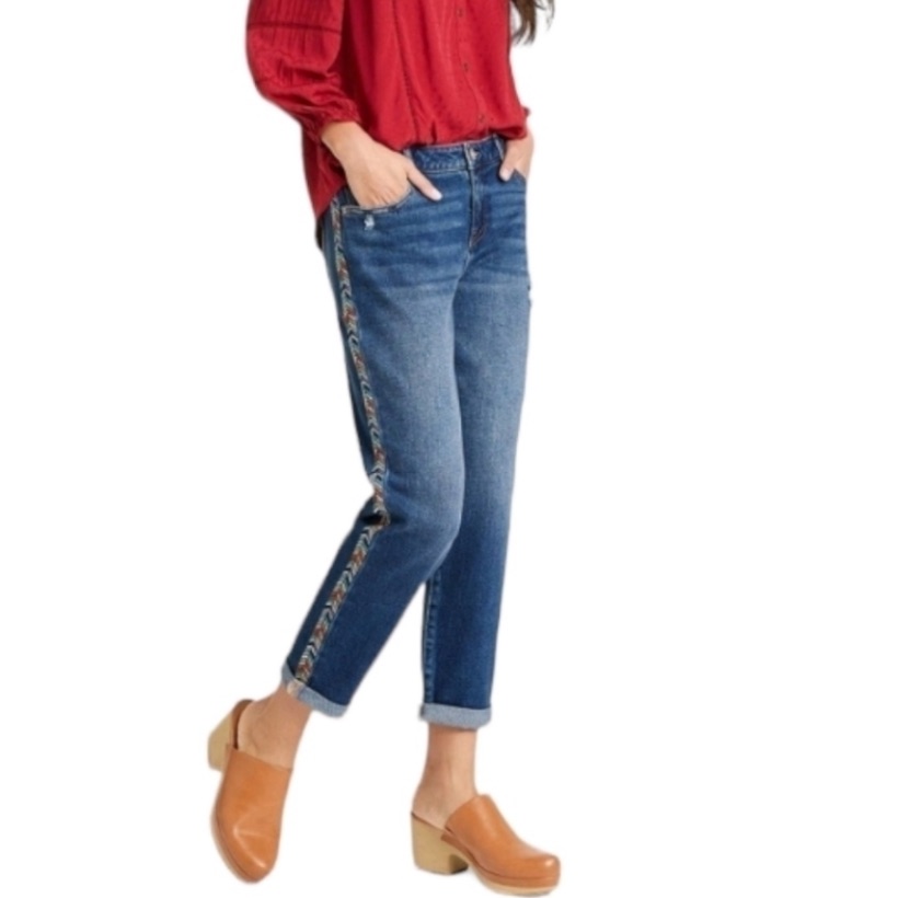 Knox Rose Embroidered Side Jeans 758